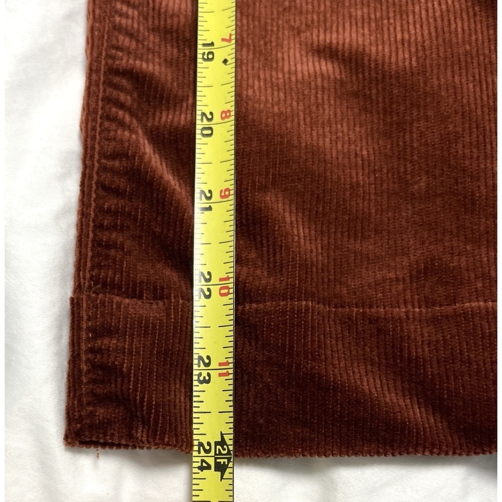 ANTHROPOLOGIE MAEVE Colette Corduroy Crop Wide-Leg High Rise Pants Rust Sz 26 - Picture 9 of 12